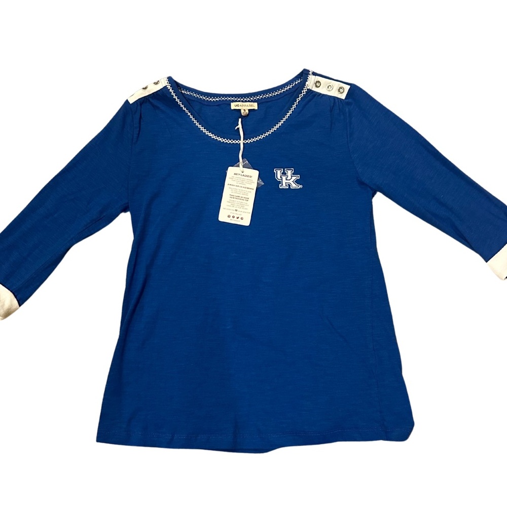 UGAPPAREL UK Blue Shirt with Shoulder Buttons - NWT - Small